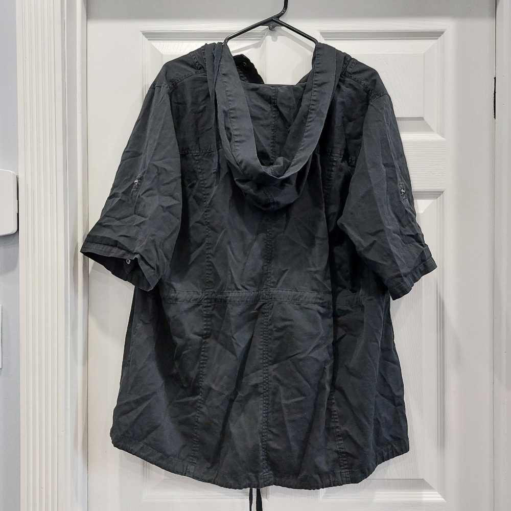 Torrid Black Utility Anorak Short Sleeve Jacket 1X - Picture 8 of 9